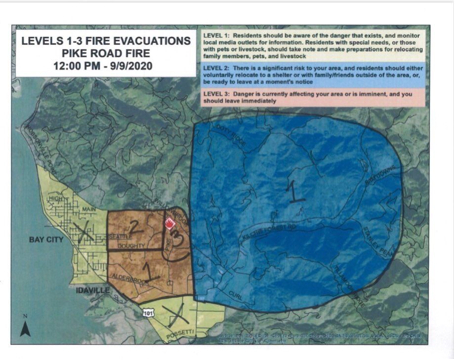 Pike Fire zone changes